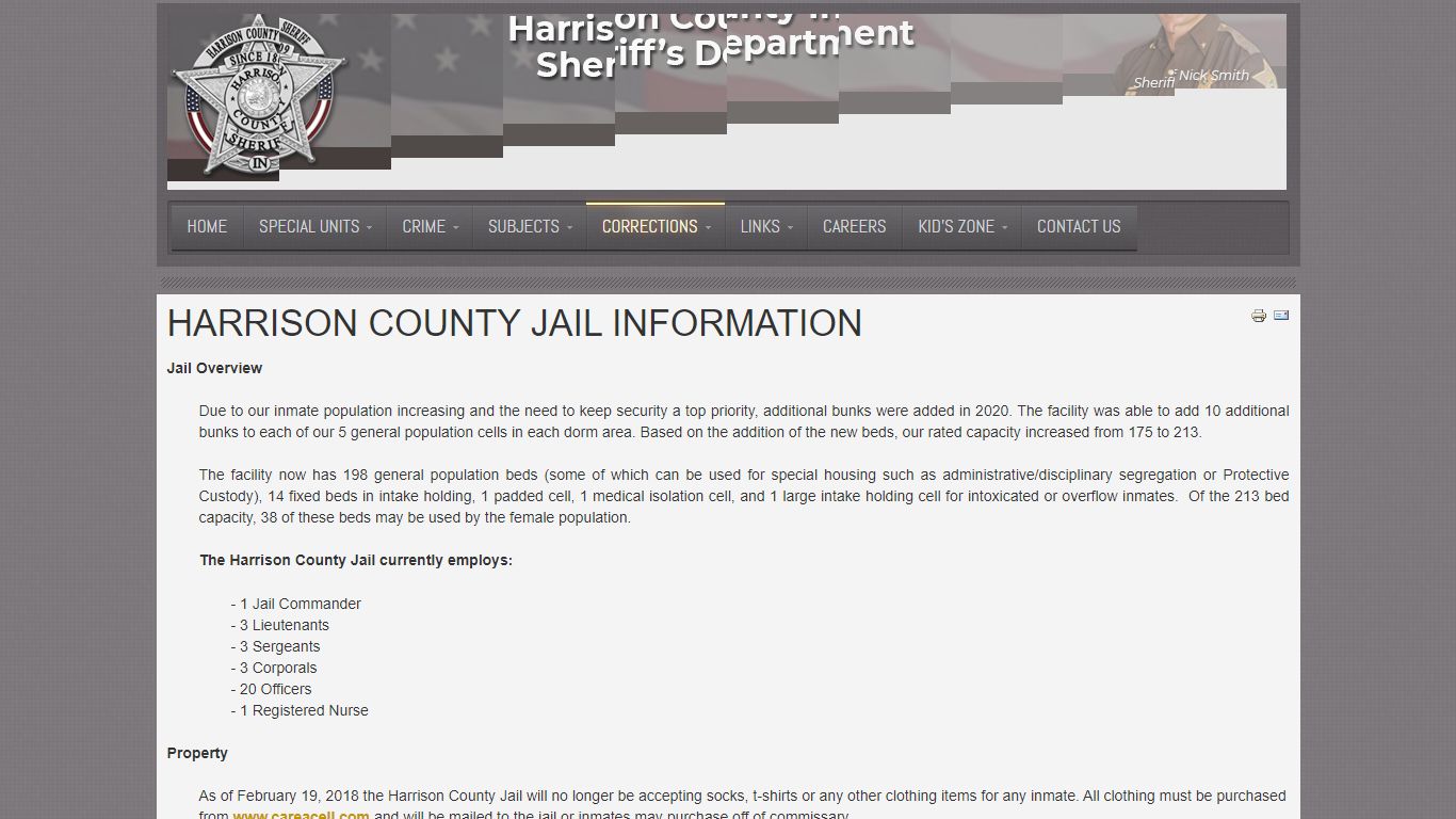 Harrison County Indiana Jail Information - hcsdin.net